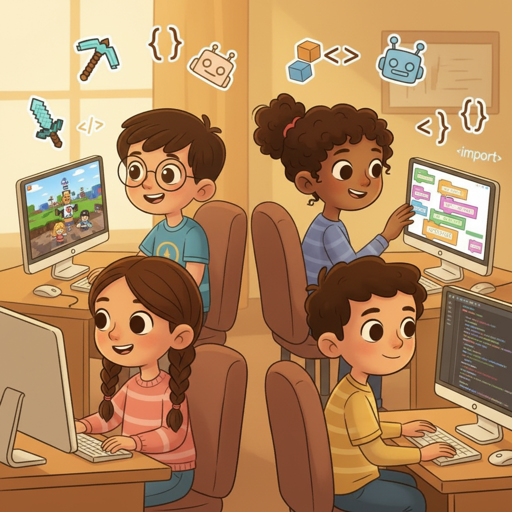 ילדים לומדים תכנות — קורסי מיינקראפט, רובלוקס ופייתון
