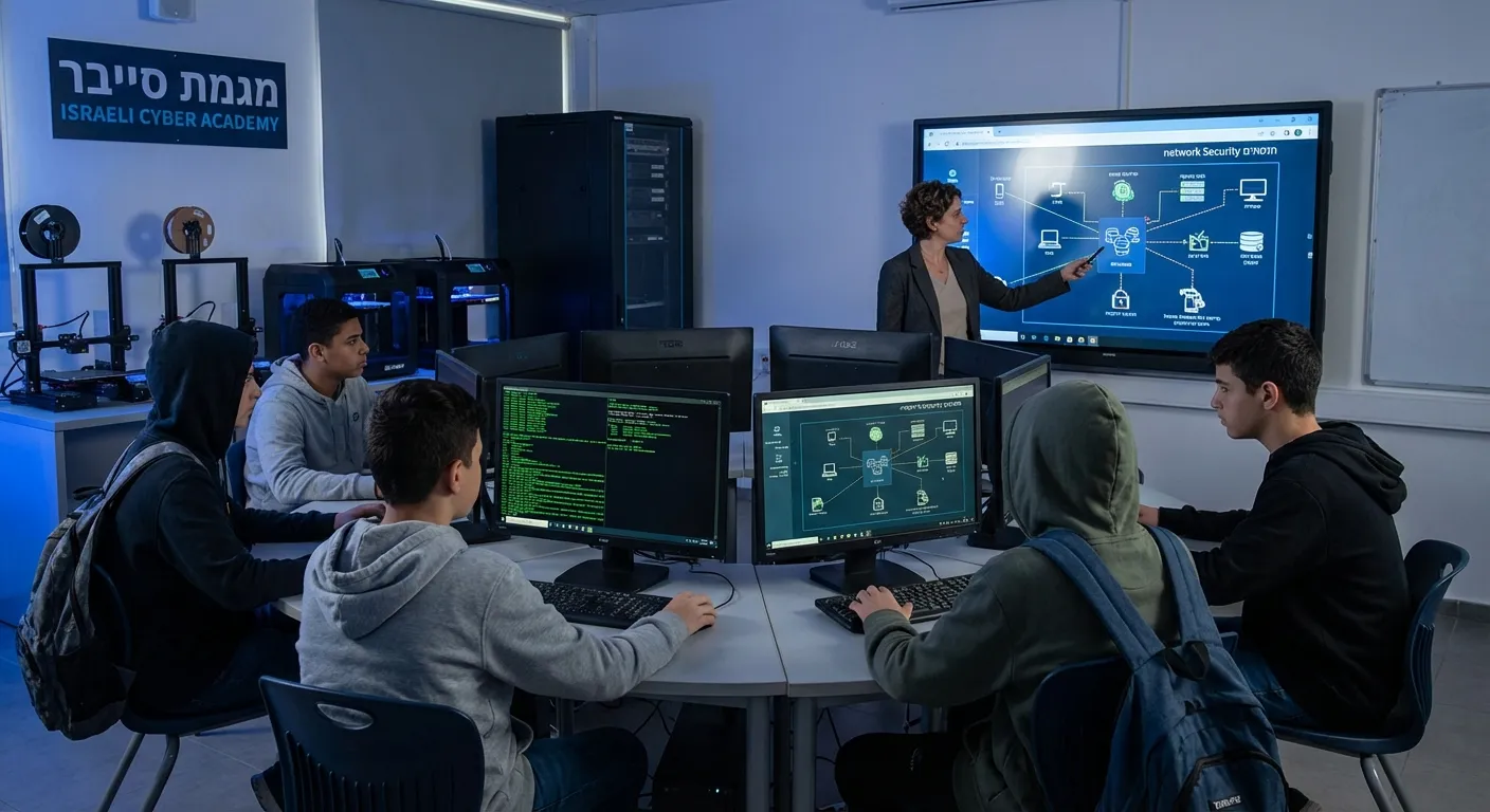 תלמידים לומדים סייבר ותכנות